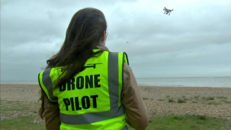 Drones used in fight against plastic pollution on UK beaches